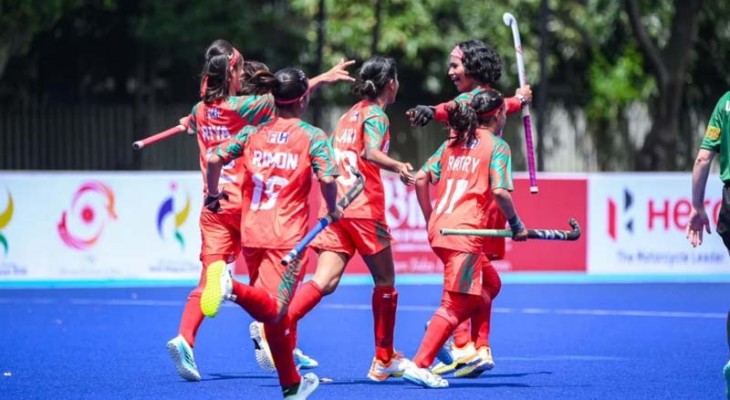 আন্তর্জাতিক হকিতে প্রথম জয় বাংলাদেশের মেয়েদের